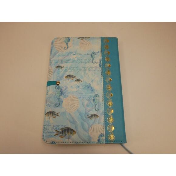 Divinity Boutique Journal Notebook, Nautical Theme Sea Shells Fish Blue - Picture 9 of 13